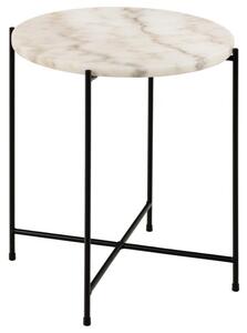 Avilla Marble Stone Side Table Small In White Guangxi