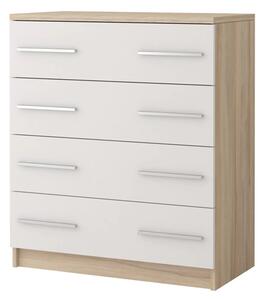 Oxnard Wooden Chest Of 4 Drawers In Sonoma Oak