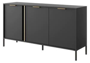 Lech Wooden Sideboard With 3 Doors In Anthracite