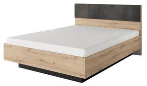 Turin Wooden Ottoman King Size Bed In Artisan Oak