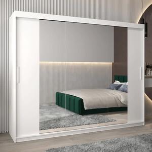 Tavira II Mirrored Wardrobe 3 Sliding Doors 250cm In White