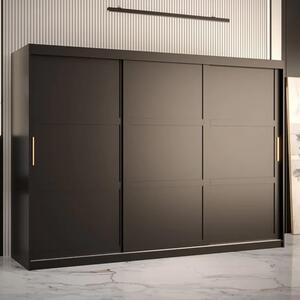 Rieti I Wooden Wardrobe 2 Sliding Doors 250cm In Black