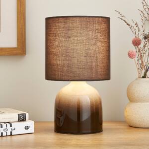 Opalle Reactive Glaze Table Lamp Bitter Chocolate (Brown)