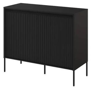 Trier Wooden Sideboard With 2 Doors In Matt Black