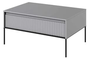 Trier Wooden Coffee Table With 1 Drawer In Matt Grey