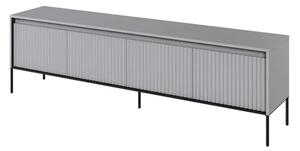Trier Wooden TV Stand Large With 4 Doors In Matt Grey