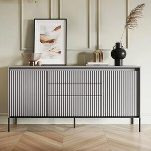 Trier Wooden Sideboard With 2 Doors 3 Drawers In Matt Grey