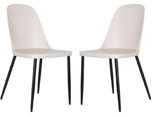 Arta Duo Calico Plastic Seat Dining Chairs In Pair