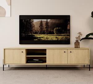 Salta Wooden TV Stand With 3 Doors In Salta Oak