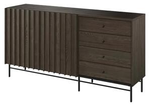 Prato Wooden Sideboard 2 Doors 4 Drawers In Portland Ash