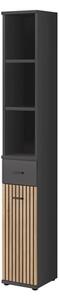 Moena Wooden Hallway Storage Cabinet Tall In Anthracite