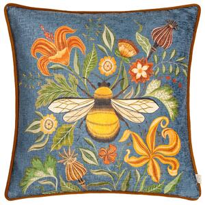 Evans Lichfield Bee Square Cushion Blue