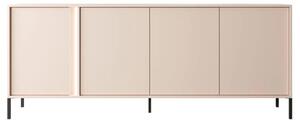 Davis Wooden Sideboard 4 Doors In Beige With LED