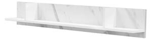 Venice Wooden Wall Shelf In White Marble Effect