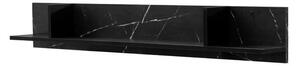 Venice Wooden Wall Shelf In Black Marble Effect