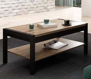 Aliso Wooden Coffee Table In Taurus Oak With Undeshelf