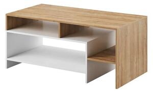 Akron Wooden Coffee Table In Grandson Oak And White