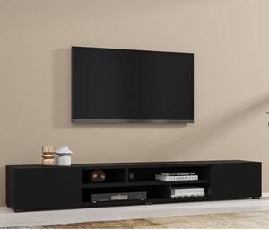 Citrus Wooden TV Stand With 2 Doors In Black