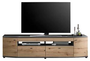 Derry Wooden TV Stand With 2 Doors 2 Drawers In Artisan Oak