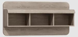 Lecco Wooden Wall Shelf In Sonoma Oak