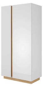 Alaro High Gloss Wardrobe With 2 Hinged Doors In White