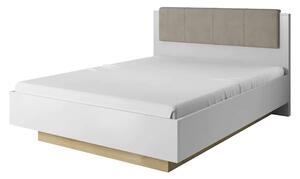 Alaro High Gloss King Size Bed In White