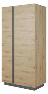 Alaro Wooden Wardrobe With 2 Hinged Doors In Artisan Oak