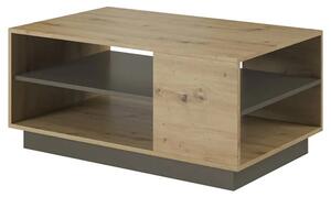 Alaro Wooden Coffee Table In Artisan Oak With Undershelf