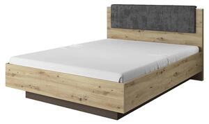 Alaro Wooden King Size Bed In Artisan Oak