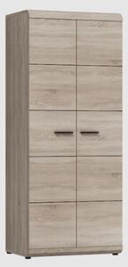 Lecco Wooden Wardrobe With 2 Hinged Doors In Sonoma Oak