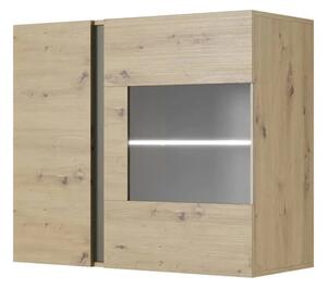 Alaro Display Cabinet Wall 2 Doors In Artisan Oak With LED