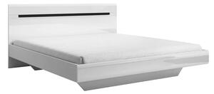 Houston High Gloss King Size Bed In White