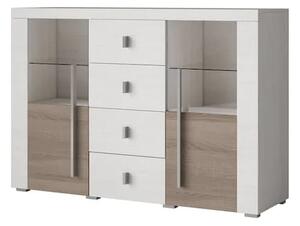 Reims Wooden Sideboard With 2 Doors 4 Drawers In Andersen Pine