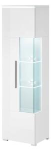 Izola Gloss Display Cabinet Tall Right 1 Door In White With LED