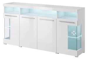 Izola High Gloss Sideboard With 4 Doors In White