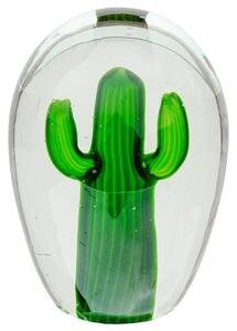 Bogota Glass Cactus Ornament Large In Green