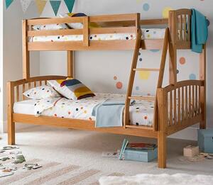 Mainz Solid Pinewood Triple Sleeper Bunk Bed In Pine