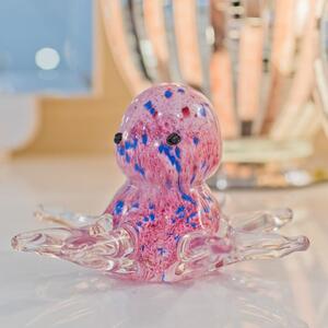 Bogota Glass Octopus Ornament In Pink And Blue