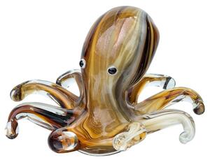 Bogota Glass Octopus Ornament In Brown