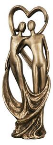 Ocala Polyresin Figure Heart Couple Sculpture In Gold