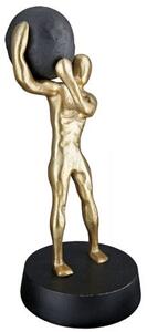 Ocala Aluminium Strong Man One Sculpture In Gold And Black