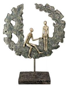 Ocala Polyresin Hold Your Hand Sculpture In Gold And Green