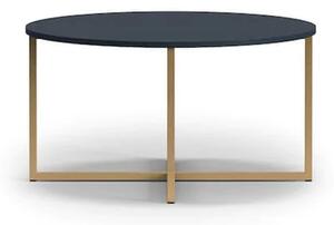 Pavia Wooden Coffee Table Round Large In Navy