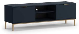 Pavia Wooden TV Stand With 2 Doors In Navy