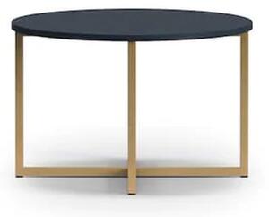 Pavia Wooden Coffee Table Round Small In Navy