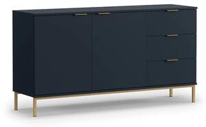 Pavia Wooden Sideboard With 2 Doors 3 Drawers In Navy