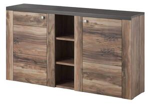 Leon Wooden Sideboard With 2 Doors In Satin Oak