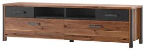 Blois Wooden TV Stand 2 Doors 2 Drawers In Royal Oak With LED