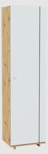 Madera Wooden Storage Cabinet Tall In Artisan Oak Alpine White