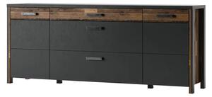 Blois Wooden Sideboard With 3 Doors 3 Drawers In Matera Oak